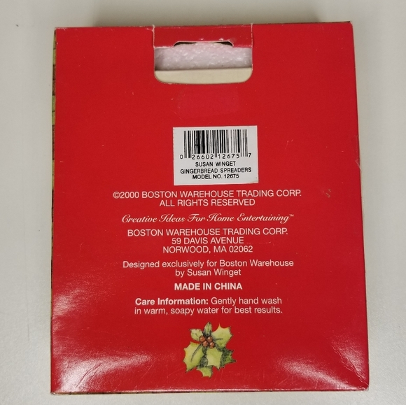 Susan Winget‎ Gingerbread Spreaders Set of 4  NIB Christmas - Picture 4 of 5